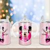 Pink Glitter Minnie Sippy Cup Sublimation Design