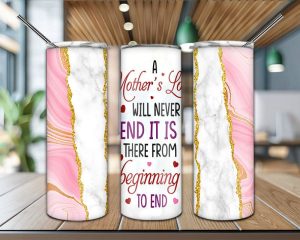 Pink Gold Agate With White Tumbler Png