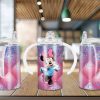 Pink Minnie Glitter Straight Sippy Cup Sublimation Design