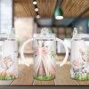 Pink Woodland Animals Straight Sippy Cup Sublimation Design