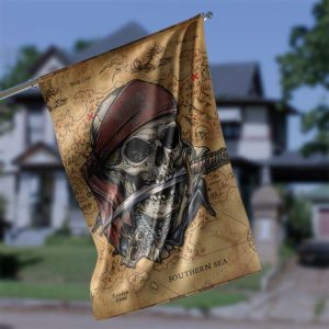Pirate Flag Jolly Roger Skull With Crossbones Garden Flag – 12×18 Garden Flag