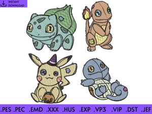 Pokemon Embroidery Design Bundle