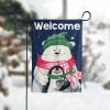 Polar and Penguin Welcome Garden Flag – 12×18 Garden Flag