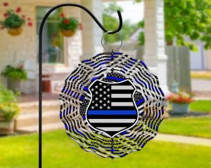 Police Back The Blue Wind Spinner Png File Hanging Wind Spinners For Outdoors