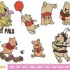 Pooh Bear 7 Cute Cartoons Embroidery Design
