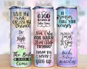 Positive Daily Quotes Tumbler Png