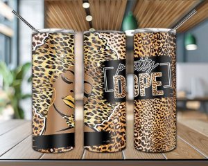 Pretty Dope Leopard Tumbler Png