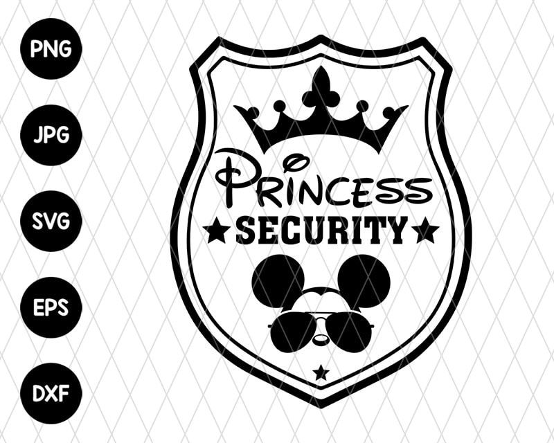 Princess Security Svg File Princess Security Svg File