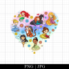 Princesses Watercolor Heart Png Family Trip 2023 Png