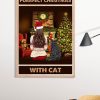 Purrfect Christmas with Cat Poster Print, Digital Poster Wall Art