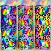 Rainbow Horror Characters Halloween Tumbler Png
