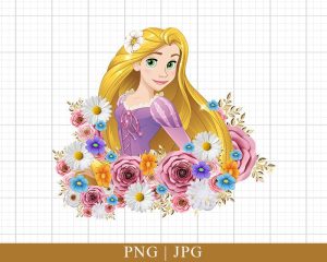 Rapunzel With Flowers Png Files