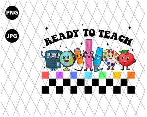 Ready To Teacher Retro Png