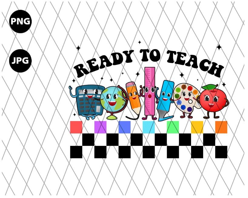 Ready To Teacher Retro Png Ready To Teacher Retro Png