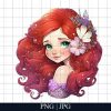 Red Haired Cartoon Mermaid Clipart Png