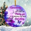 Remembering Butterfly Ornament Png, Round Christmas Ornament