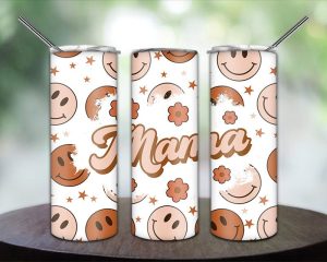Retro Mama Tumbler Png