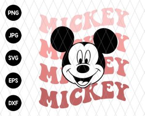 Retro Mouse Mickey Face Svg File