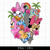 Retro Summer Minnie Daisy Png Family Trip 2023 Png