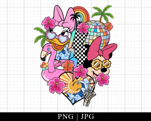 Retro Summer Minnie Daisy Png Family Trip 2023 Png