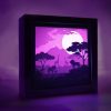 Safari 3D Paper Cut Light Box Template