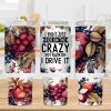 Sarcastic Burgundy Flowers And Berries 40 Oz 2 Piece Tumbler Wrap