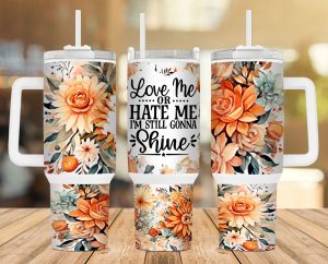 Sarcastic Floral 40 Oz 2 Piece Tumbler Wrap