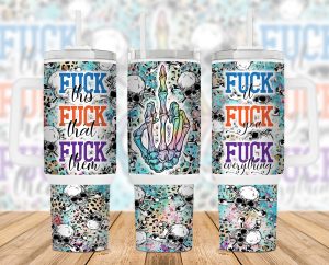 Sarcastic Quote Skull Skeleton 40 Oz 2 Piece Tumbler Wrap