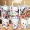 She Is Strong Hummingbird 40 Oz 2 Piece Tumbler Wrap