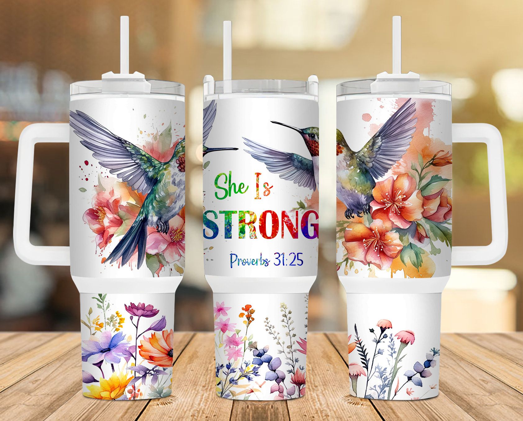 She Is Strong Hummingbird 40 Oz 2 Piece Tumbler Wrap She Is Strong Hummingbird 40 Oz 2 Piece Tumbler Wrap