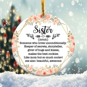 Sister Noun Ornament Png - Customvouge