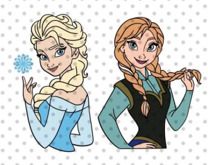 Sisters Princess SVG, Ice And Snow Princess svg, Disney Princess svg