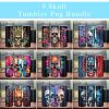 Skull Bundle Watercolor Tumbler Png