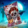 Skull Spooky Pumpkin Garden Flag – 12×18 Garden Flag