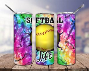 Softball Life Tumbler Png 2