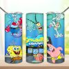 Spongebob X Patrick Star Tumbler Png Cartoon Characters 20oz Skinny Tumbler Png