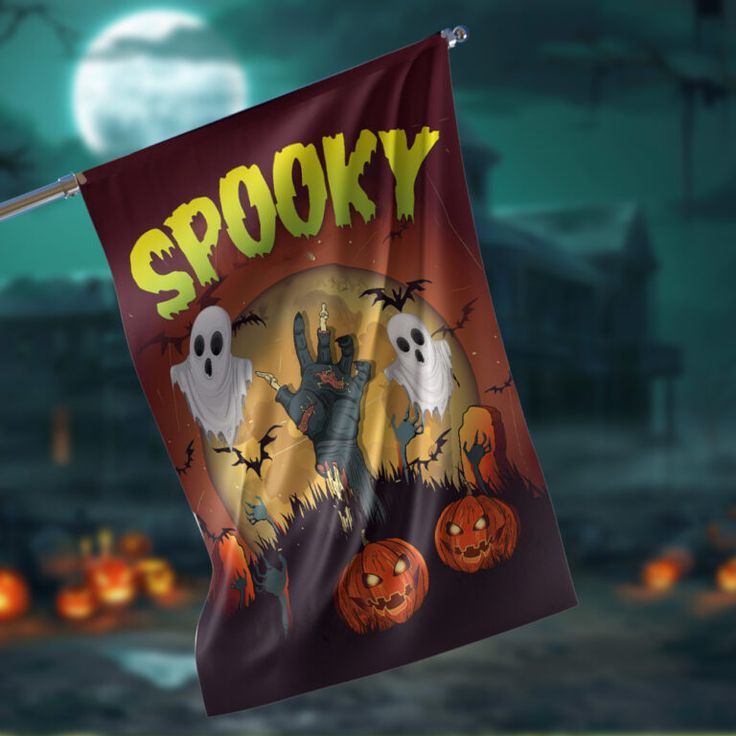 Spooky Night Halloween Garden Flag – 12×18 Garden Flag Spooky Night Halloween Garden Flag – 12×18 Garden Flag