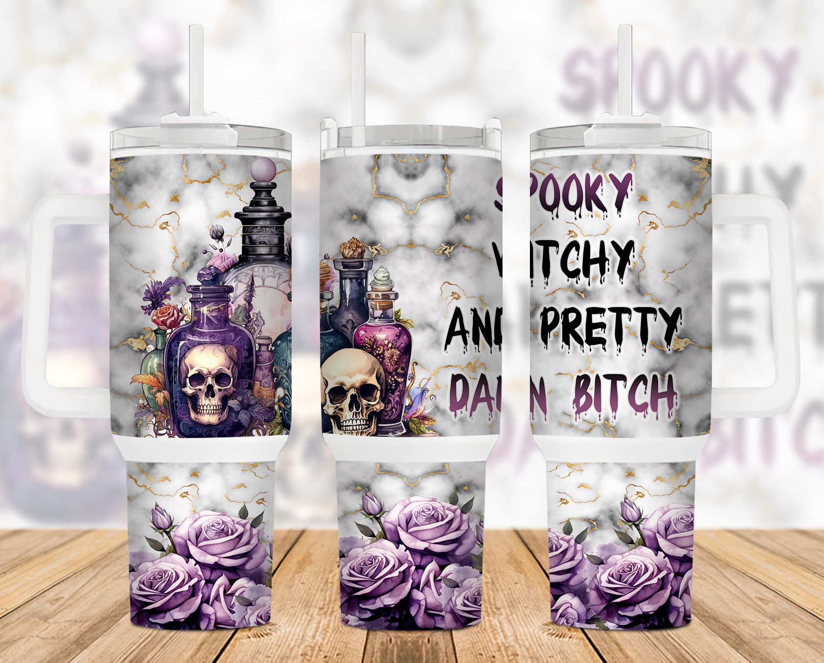 Spooky Witchy 40 Oz 2 Piece Tumbler Wrap Spooky Witchy 40 Oz 2 Piece Tumbler Wrap