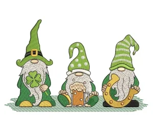 St Patricks Gnomes Machine Embroidery Design