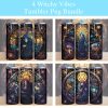 Stained Glass Witchy Vibes Tumbler Png