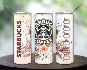 Starbucks Boho Flower Tumbler Png