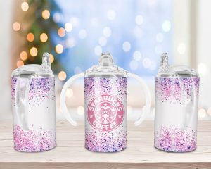 Starbucks Glitter Sippy Cup Sublimation Design