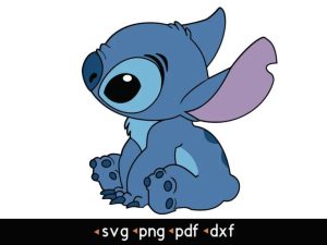 Blue Stitch 8 svg, png, pdf, dxf