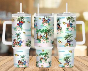 Stitch And Lilo 40 Oz 2 Piece Tumbler Wrap