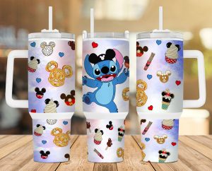 Stitch And Snacks 40 Oz 2 Piece Tumbler Wrap