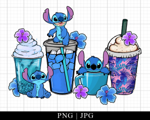 Stitch Coffee Cups Png Sublimation Designs Downloads