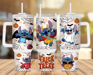 Stitch Halloween 40 Oz 2 Piece Tumbler Wrap