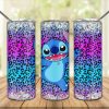 Stitch Leopard Glitter Tumbler Png