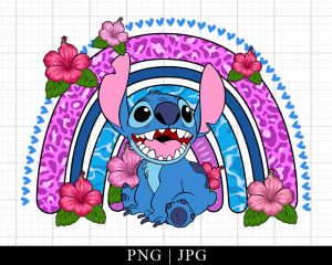 Stitch Rainbow Png