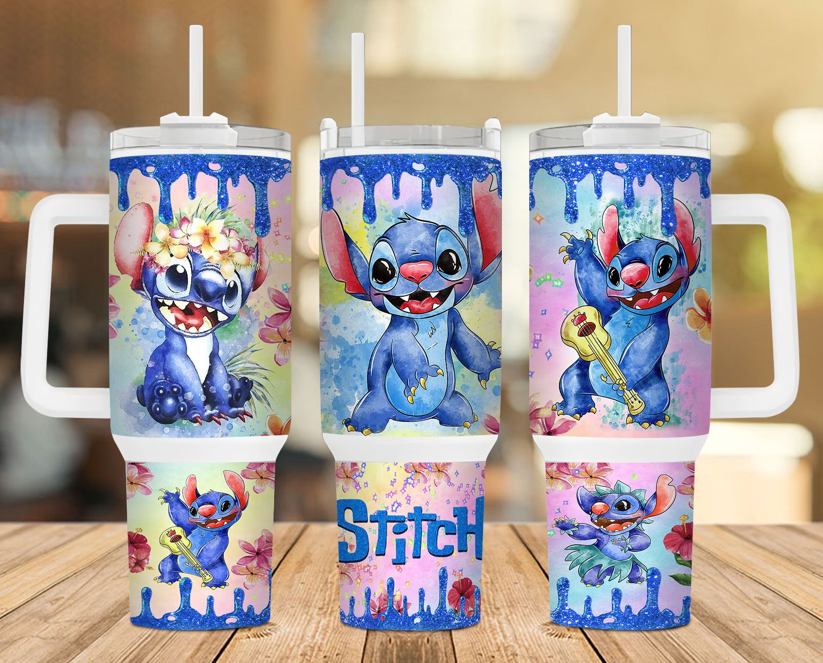 Stitch Tropical Glitter 40 Oz 2 Piece Tumbler Wrap Stitch Tropical Glitter 40 Oz 2 Piece Tumbler Wrap